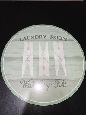 Mint Green 'Laundry Room' Wash Dry Fold Wall Sign